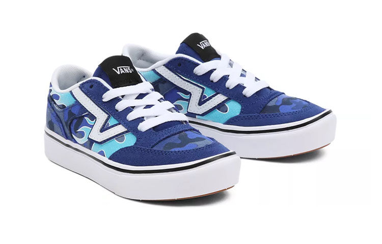 Lookbook Vans Camo Flame Lowland Comfycush ''Blauw Wit Zwart'' VN0A5KRMABW