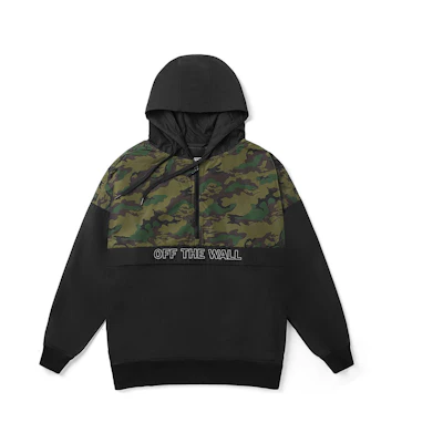 Vans Camo Patchwork Hooded Jacket Unisex Couple Style - Black VN0A48A1BLK