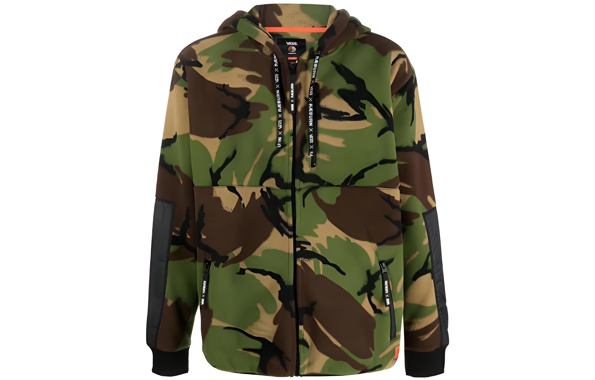 Vans Camo Print Zip Hoodie Jacket Green VN0000B2CMA1