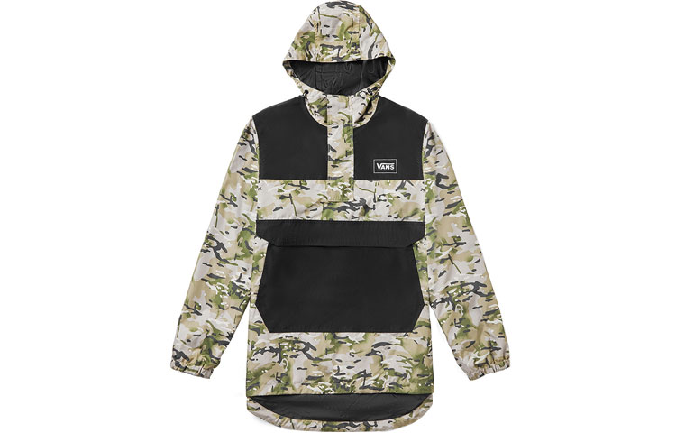 Vans Camouflage Patchwork Windbreaker Jacket Camo Color VN0A4MLGW09