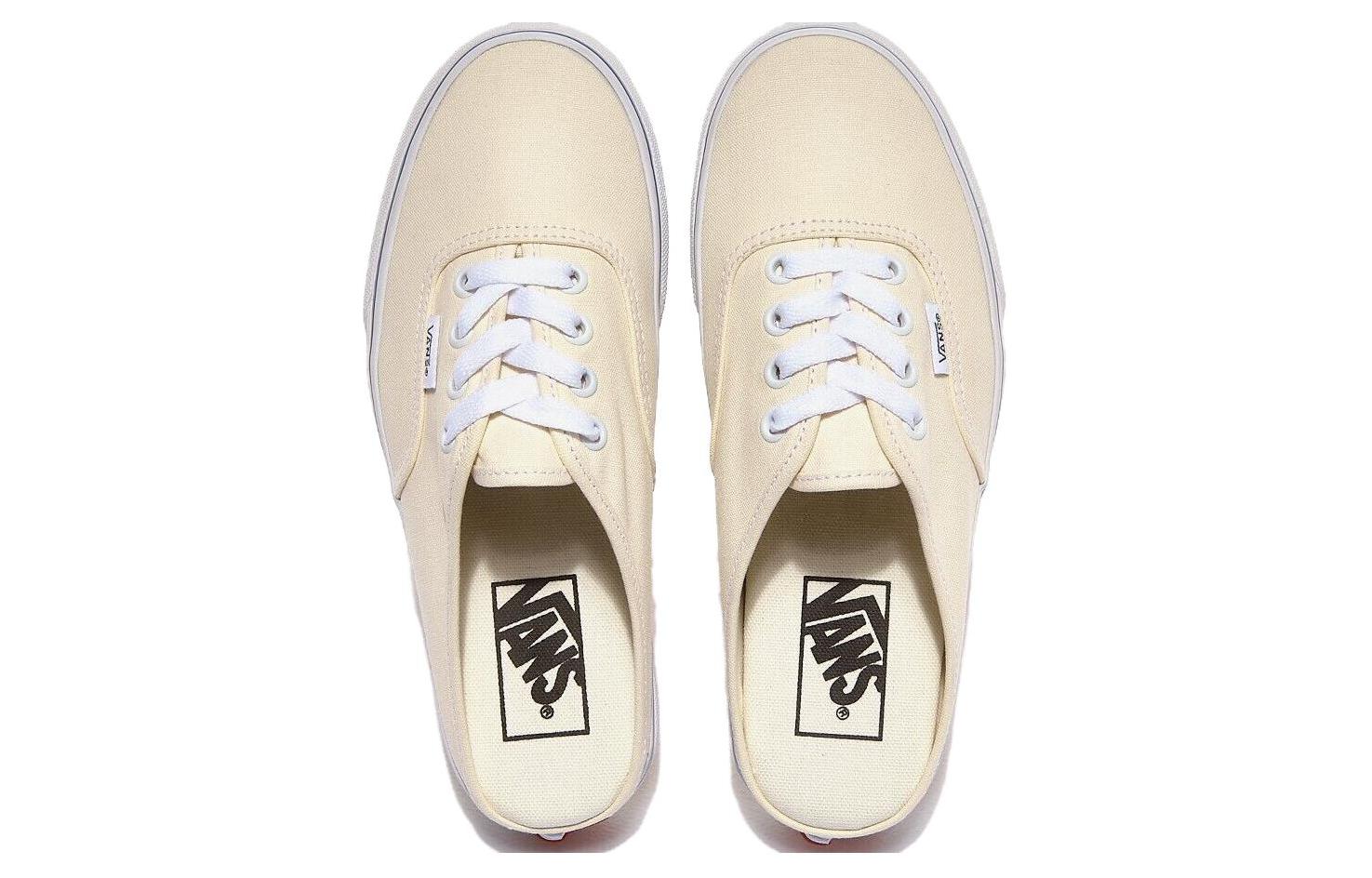 Shop Vans Authentic Mule 潮流百搭 休閒 低筒 滑板鞋 男女款 白色