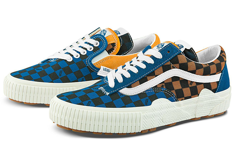 Order Vans Cap Mash Low LX ''Damier bicolore - Bleu Mykonos Abricot'' VN0A4UUS2P0