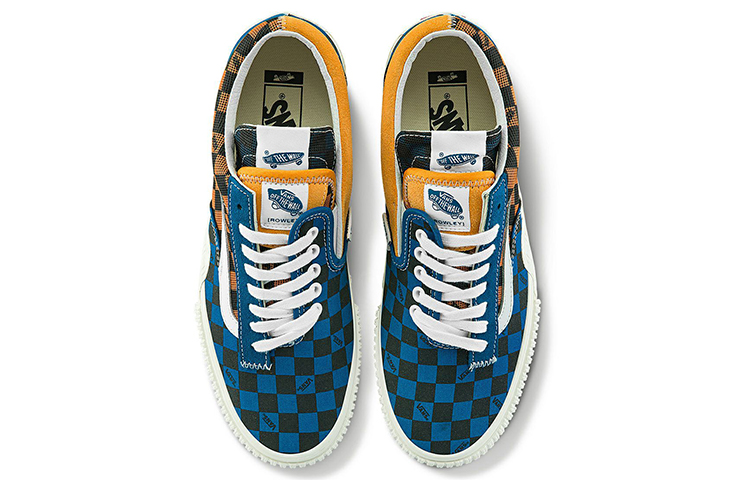 Lookbook Vans Cap Mash Low LX ''Damier bicolore - Bleu Mykonos Abricot'' VN0A4UUS2P0