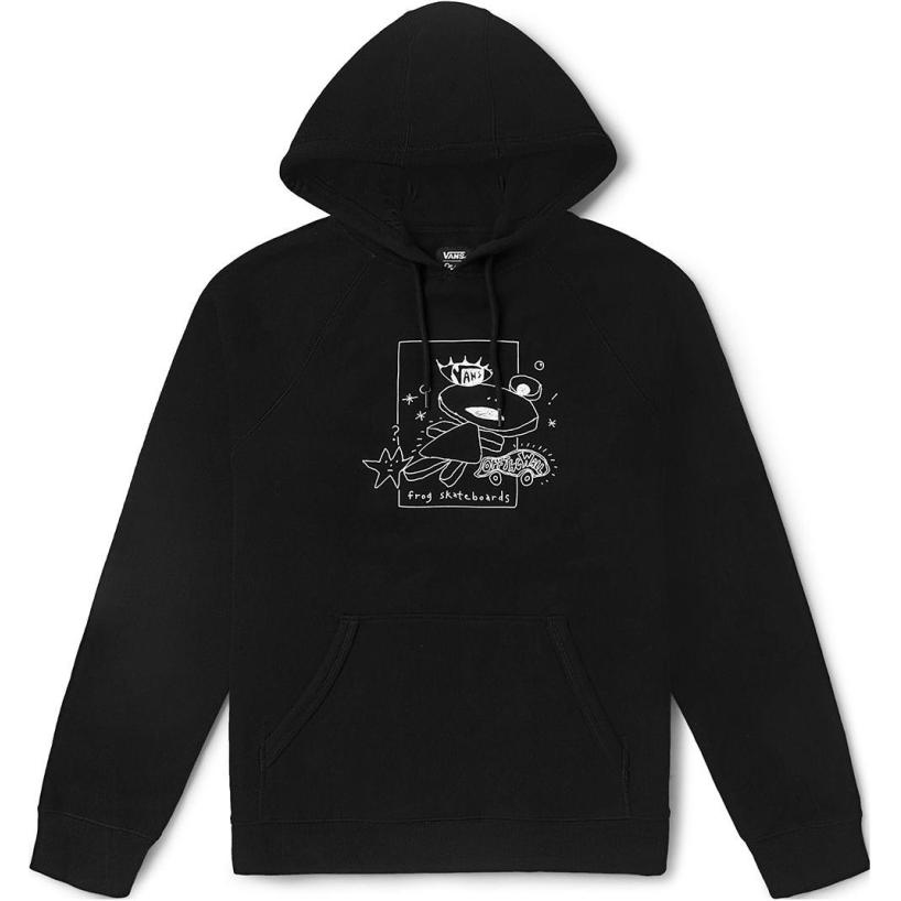 Vans Cartoon Graphic Hoodie Black Skateboarding Pullover VN0A49SNZ63
