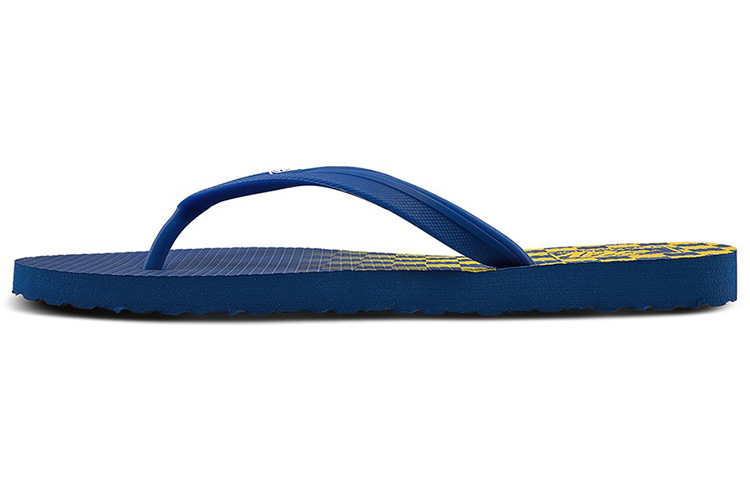 Vans Casual Fashion Unisex Blue Yellow Grid Slippers 'Blue Yellow'
