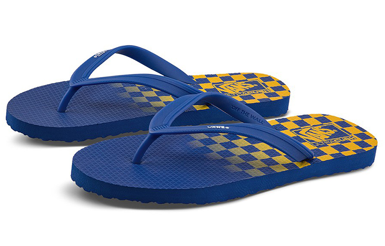 Vans Casual Fashion Unisex Blue Yellow Grid Slippers 'Blue Yellow' 圖 2