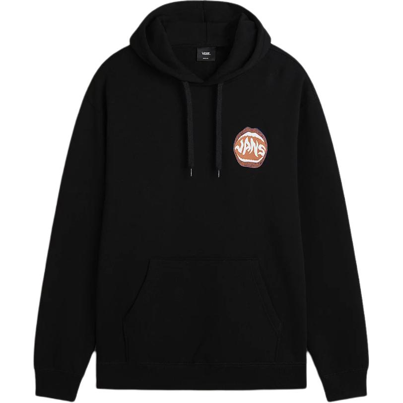 Vans Casual Open Mouth Logo Hoodie Black Loose Fit Long Sleeve Pullover VN000KTUBLK