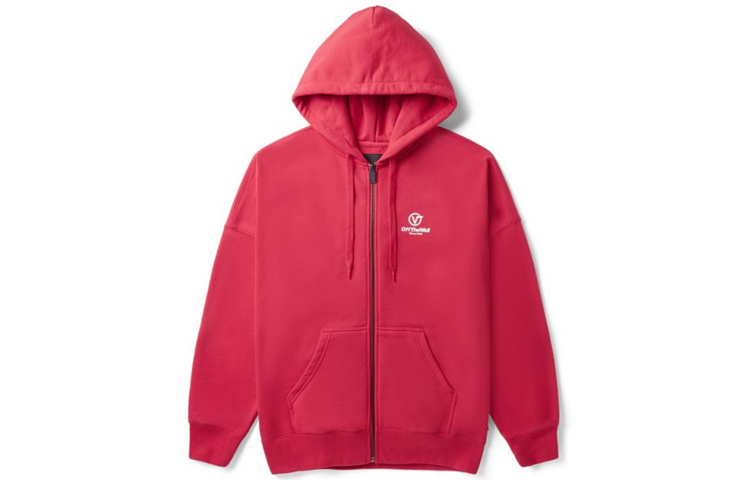 Vans Casual Sports Zip Hoodie Red VN0A48AIIZQ