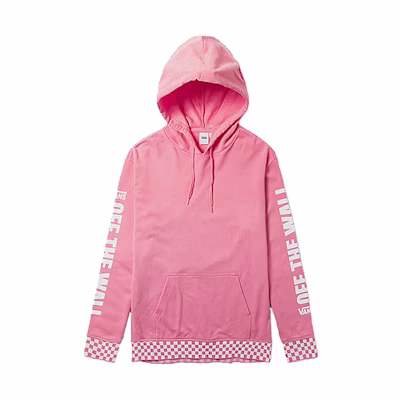 Vans Centrl Pink Checkerboard Logo Print Unisex Sweatshirt VN0A3UMYUV6