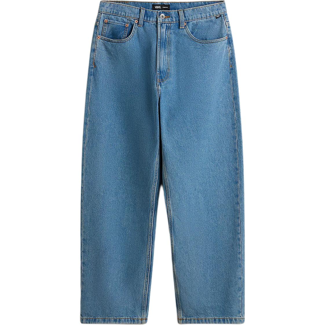Vans Check-5 Baggy Denim Jeans Washed Loose Fit Unisex Blue. VN0008NACDX