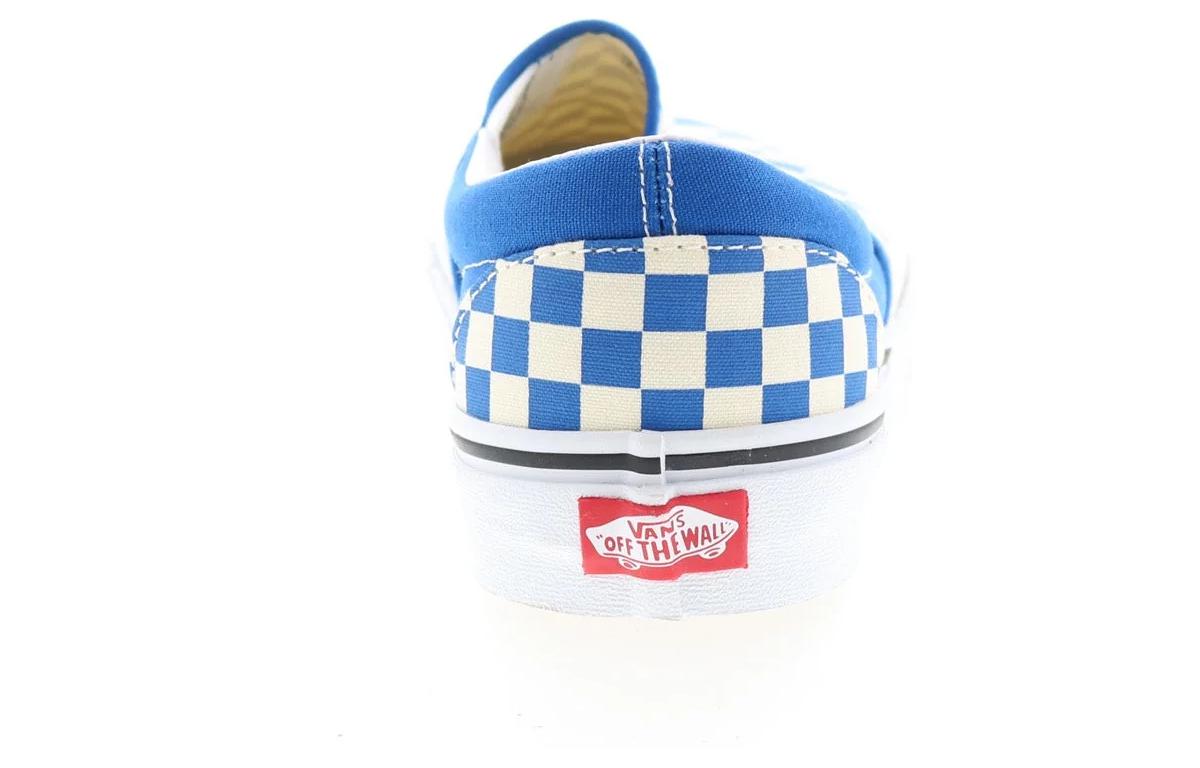 Shop ヴァンズ チェッカー スリッポン 青/白 VN0A5AO862C