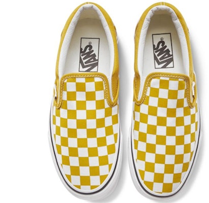 Vans Checkerboard Classic Slip-On 'Amarillo Yema' VN0A38F7VLY Shop Vans Checkerboard Classic Slip-On 'Amarillo Yema' VN0A38F7VLY