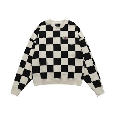 Vans Checkerboard Crewneck Sweatshirt Unisex - Black VN0A5H98J0Z