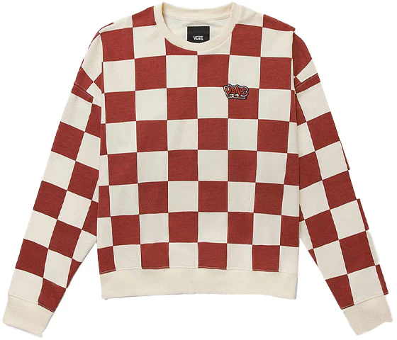 vans-checkerboard-crewneck-sweatshirt-unisex-red-vn-0-a5-h98-ytw