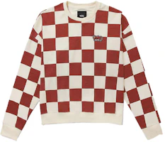 Vans Checkerboard Crewneck Sweatshirt Unisex Red VN0A5H98YTW Vans Checkerboard Crewneck Sweatshirt Unisex Red VN0A5H98YTW