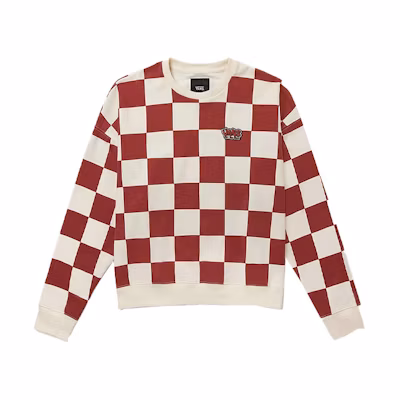 Vans Checkerboard Crewneck Sweatshirt Unisex Red VN0A5H98YTW