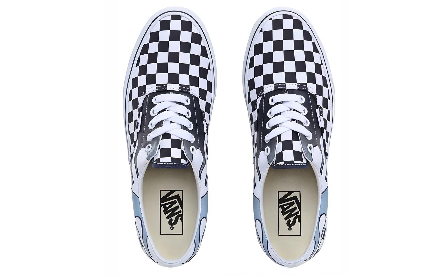 Shop Vans Checkerboard Flame Classic 台灣版名稱：Vans 黑白棋盤火焰經典款