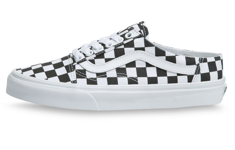 Buy Vans Old Skool Mule 低筒 滑板鞋 男女同款 白黑棋盤格