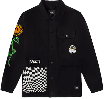 Vans 棋盤格拼布多口袋戶外黑色夾克 男女款 VN0A3WF1Z6S Buy Vans 棋盤格拼布多口袋戶外黑色夾克 男女款 VN0A3WF1Z6S