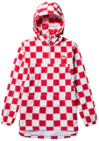 Vans Checkerboard Print Hooded Jacket Unisex Red VN0A3TWS0PZ Vans Checkerboard Print Hooded Jacket Unisex Red VN0A3TWS0PZ