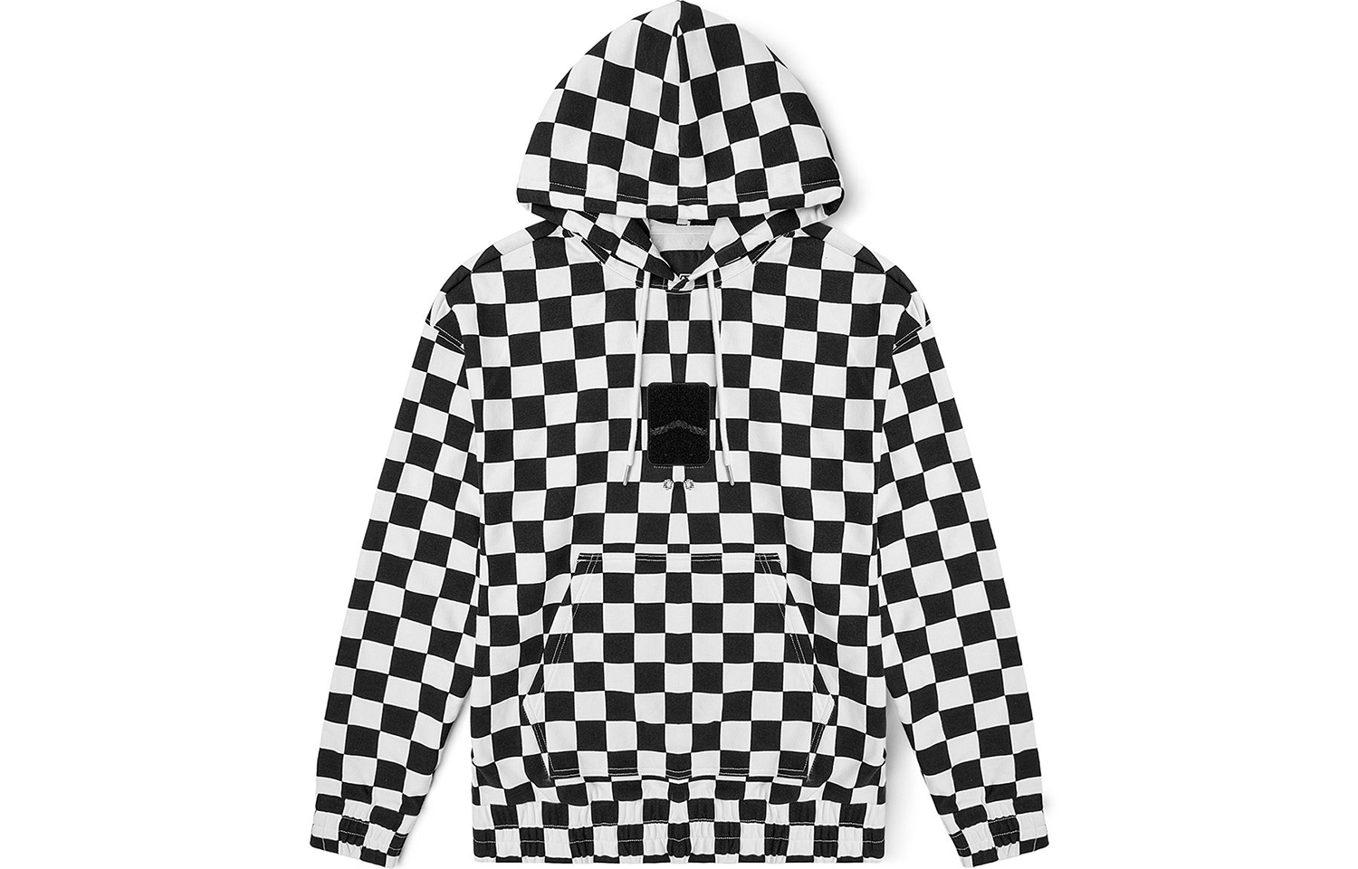 Vans Checkerboard Pullover Sweatshirt Unisex Black White Couple Style VN0A5F6Z95Y