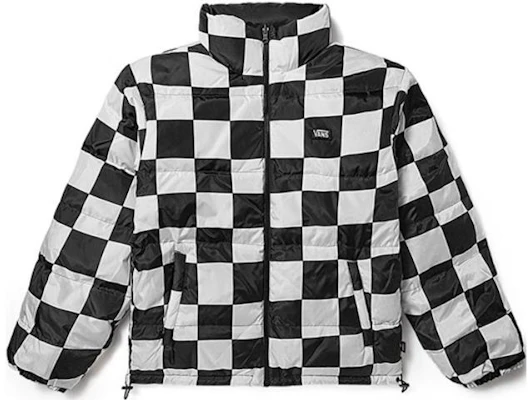 Vans 棋盤格雙面羽絨長袖外套 男女款 黑色 VN000H0QBLK Order Vans 棋盤格雙面羽絨長袖外套 男女款 黑色 VN000H0QBLK
