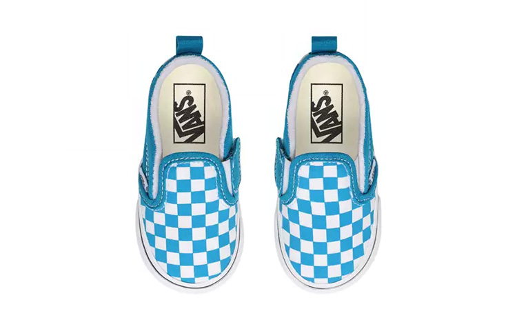 Lookbook Vans 格纹懒人鞋 V 蓝色款式 VN0A3488W3V