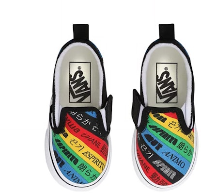 幼兒 Vans 格子板滑入式V 黑彩虹 Shop 幼兒 Vans 格子板滑入式V 黑彩虹