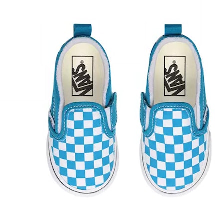 幼兒 Vans Checkerboard Slip-On V 藍色棋盤格 Lookbook 幼兒 Vans Checkerboard Slip-On V 藍色棋盤格