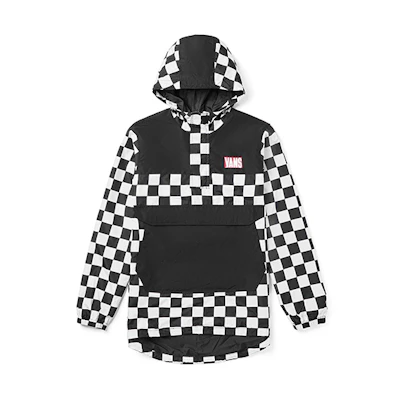 Vans Checkered Hooded Windbreaker Jacket Black VN0A4MLFJ0Z