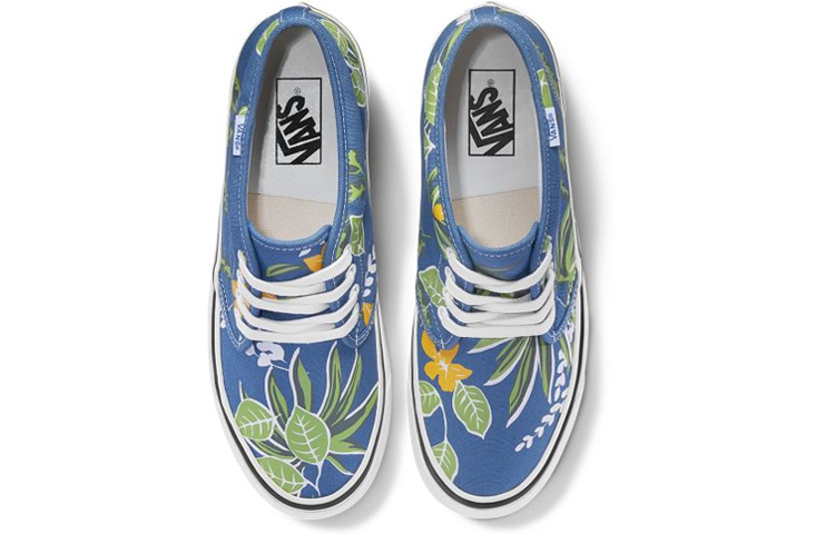 Shop Vans Chukka 49 DX 綠色植物 復古低筒休閒板鞋 男女皆適 藍白