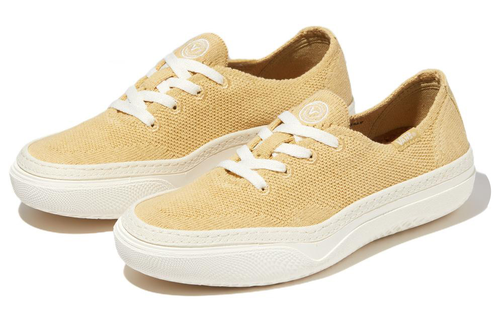 Lookbook Vans Circle Vee 透氣輕便耐磨 低筒 滑板鞋 男女同款 黃色