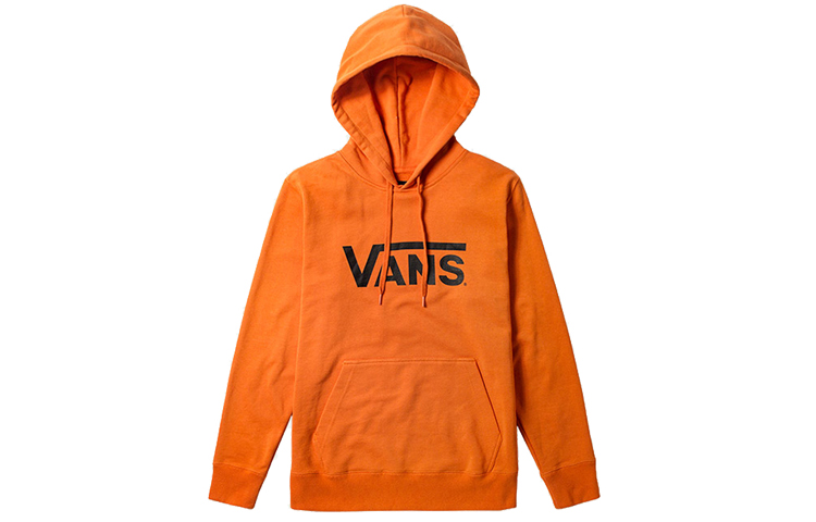 Vans Classic Logo Hoodie Orange Unisex Casual Style VN0A3TXKTDY