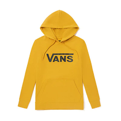 Vans Classic Logo Hoodie Yellow Pullover Sweatshirt Unisex Casual Style VN0A54N850X