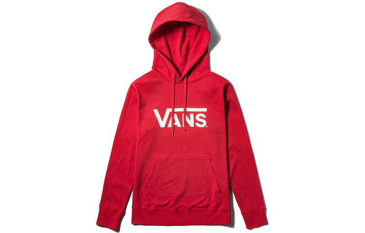 Vans Classic Logo Red Hoodie Unisex Casual Wear VN0A3TXK0PZ