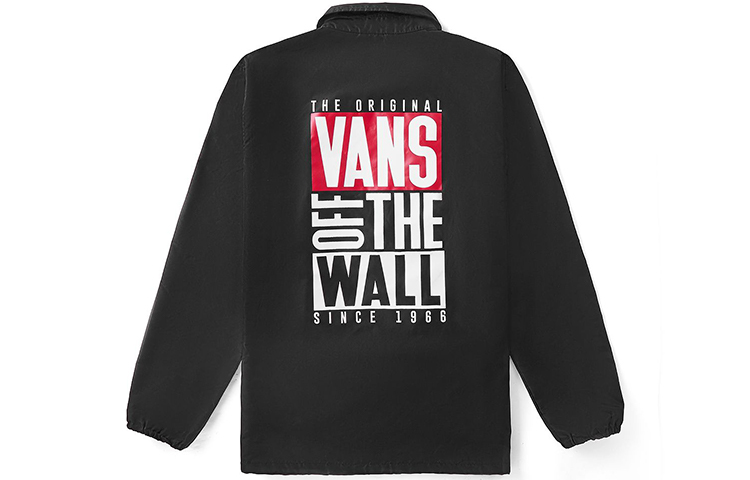 Lookbook Vans 經典印花教練外套 黑色 男女款 VN0A4MLEBLK