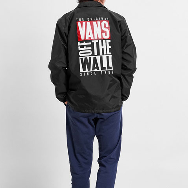 Details for Vans 經典印花教練外套 黑色 男女款 VN0A4MLEBLK