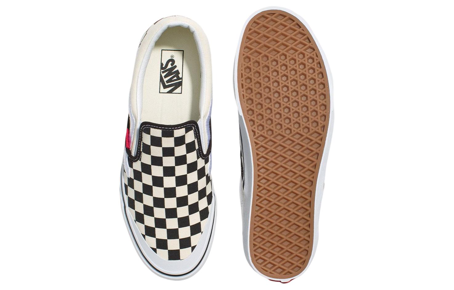 Shop Vans Classic Slip-On 138 'Sidestripe - Papan Catur Hitam' VN000BW3BKC