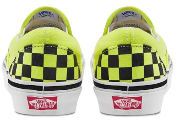 Vans Classic Slip-On 98 DX 'Anaheim Factory - Yellow Neon Checkerboard' VN0A3JEXV9O Shop Vans Classic Slip-On 98 DX 'Anaheim Factory - Yellow Neon Checkerboard' VN0A3JEXV9O