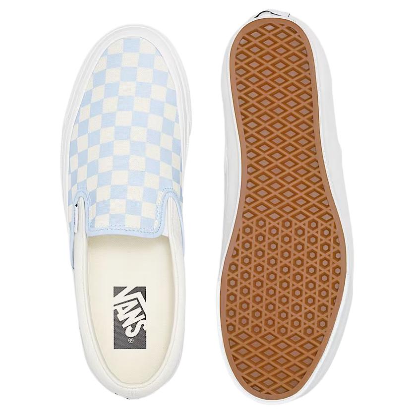 Shop Vans Classic Slip-On 98 LX 'Checkerboard - Pastel Blue' VN000D5AEQ9