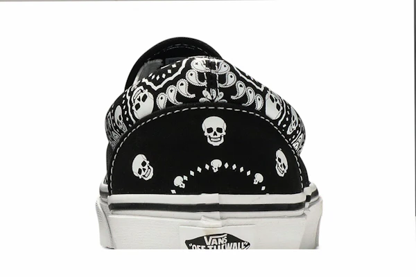 Vans 經典無帶帆布鞋 'Bandana - 黑色' VN0A33TBD9S Cheap Vans 經典無帶帆布鞋 'Bandana - 黑色' VN0A33TBD9S