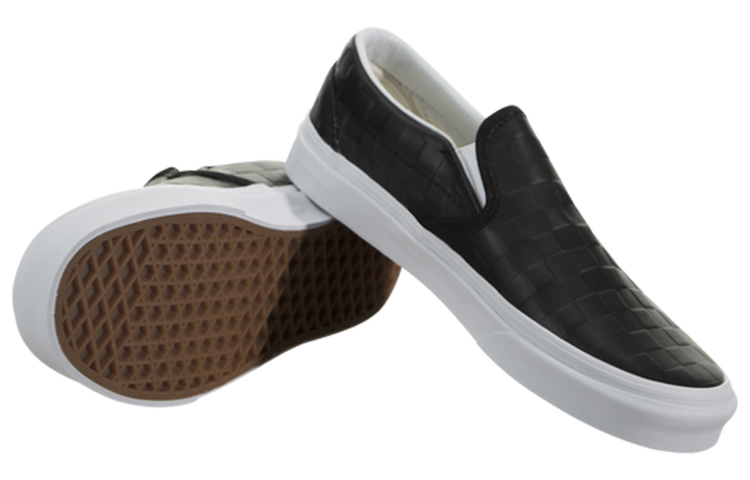 Shop Vans Slip-On Klasik 'Papan Catur Hitam' VN0A38F7QTO