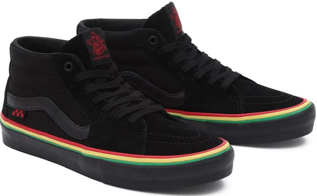 Vans Classic Slip-On 'Black Red Yellow Green' VN0A5FCGBLA Lookbook Vans Classic Slip-On 'Black Red Yellow Green' VN0A5FCGBLA