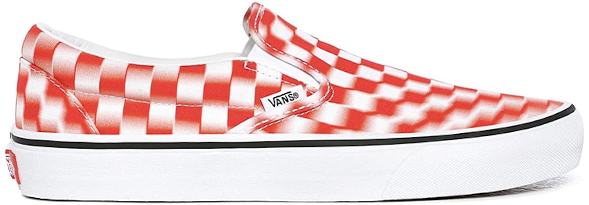 Vans经典无带鞋‘模糊格纹-白红’ VN0A4U3817Z Order Vans经典无带鞋‘模糊格纹-白红’ VN0A4U3817Z