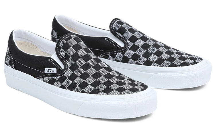 Lookbook Vans Classic Slip-On 'Checker Check - Hitam Putih' VN0A7Q58BLK