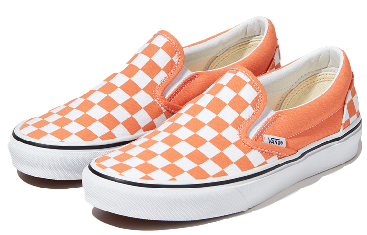 Shop Vans Classic Slip-On ''Checkerboard - Arancione Cadmio'' VN0A33TB9HL