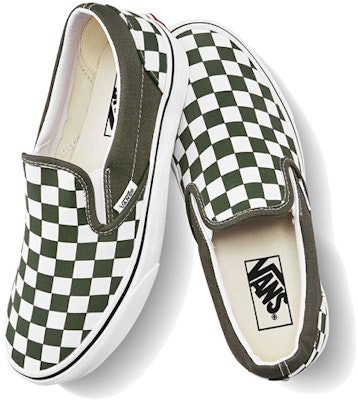 Vans Classic Slip-On 'Checkerboard - Grape Leaf' VN0A4U381GA Shop Vans Classic Slip-On 'Checkerboard - Grape Leaf' VN0A4U381GA