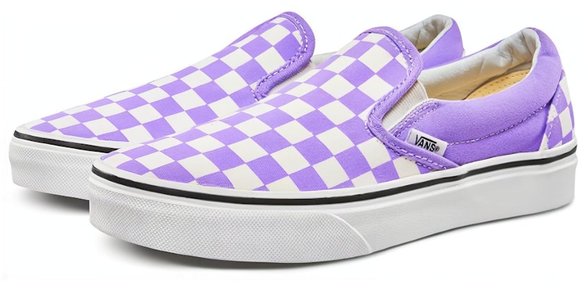 Vans 经典一脚蹬“棋盘格 - 紫色郁金香” VN0A38F7VLX Order Vans 经典一脚蹬“棋盘格 - 紫色郁金香” VN0A38F7VLX