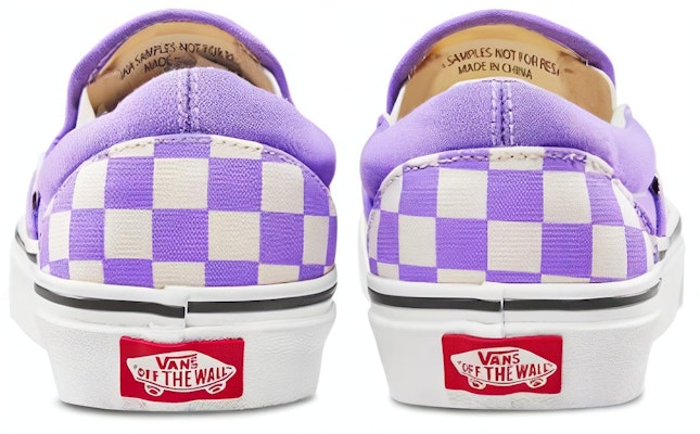 Vans 经典一脚蹬“棋盘格 - 紫色郁金香” VN0A38F7VLX Shop Vans 经典一脚蹬“棋盘格 - 紫色郁金香” VN0A38F7VLX