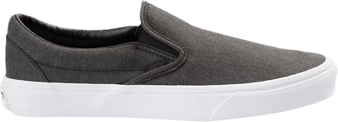 Vans Classic Slip-On 'Herringbone - Black' VN0A38F7QCZ Buy Vans Classic Slip-On 'Herringbone - Black' VN0A38F7QCZ
